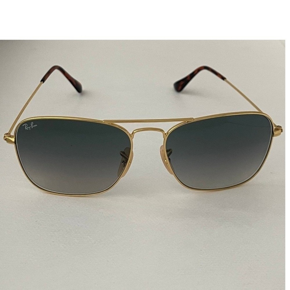 Ray-Ban RB3136 Caravan 181/71 Gold Gray Gradient Sunglasses 58-15-140 Unsisex